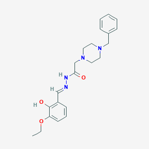 2-(4-Benzyl-1-piperazinyl)-N'-(3-ethoxy-2-hydroxybenzylidene)acetohydrazide