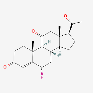 molecular formula C21H27FO3 B1204110 6α-氟孕-4-烯-3,11,20-三酮 CAS No. 433-86-3