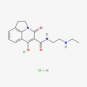 N-(2-(ethylamino)ethyl)-6-hydroxy-4-oxo-2,4-dihydro-1H-pyrrolo[3,2,1-ij]quinoline-5-carboxamide hydrochloride