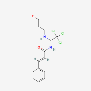 molecular formula C15H19Cl3N2O2 B12041161 (E)-3-phenyl-N-[2,2,2-trichloro-1-(3-methoxypropylamino)ethyl]prop-2-enamide 