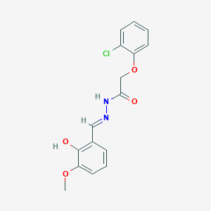 2-(2-chlorophenoxy)-N'-[(E)-(2-hydroxy-3-methoxyphenyl)methylidene]acetohydrazide