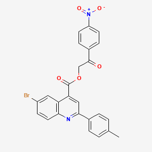 2-(4-Nitrophenyl)-2-oxoethyl 6-bromo-2-(p-tolyl)quinoline-4-carboxylate