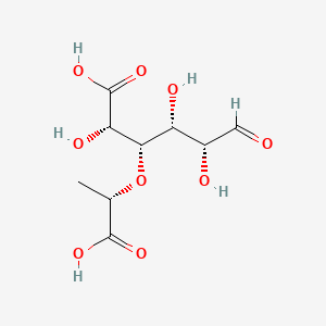 molecular formula C9H14O9 B1204134 4-O-(1-Carboxyethyl)glucuronic acid CAS No. 75195-61-8