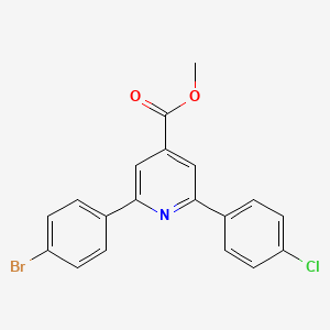 Methyl 2-(4-bromophenyl)-6-(4-chlorophenyl)pyridine-4-carboxylate