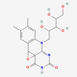 molecular formula C18H21N3O7 B1204139 5-Deazaflavin 4,5-epoxide CAS No. 86889-50-1