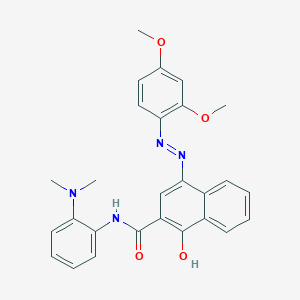 4-[(E)-(2,4-dimethoxyphenyl)diazenyl]-N-[2-(dimethylamino)phenyl]-1-hydroxynaphthalene-2-carboxamide