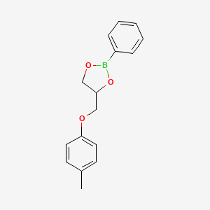 molecular formula C16H17BO3 B1204146 苯硼酸，环((对甲苯氧基)甲基)乙烯酯 CAS No. 2170-22-1