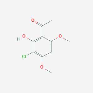 molecular formula C10H11ClO4 B12041463 1-(3-Chloro-2-hydroxy-4,6-dimethoxyphenyl)ethanone CAS No. 81325-85-1