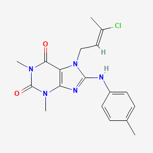 7-((E)-3-Chloro-but-2-enyl)-1,3-dimethyl-8-p-tolylamino-3,7-dihydro-purine-2,6-dione