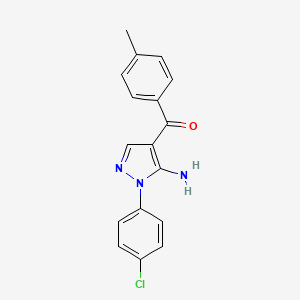 (5-Amino-1-(4-chlorophenyl)-1H-pyrazol-4-YL)(P-tolyl)methanone