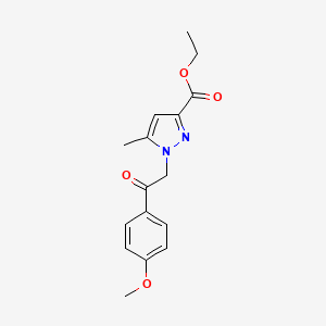 Ethyl 1-(2-(4-methoxyphenyl)-2-oxoethyl)-5-methyl-1H-pyrazole-3-carboxylate