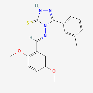 4-{[(E)-(2,5-Dimethoxyphenyl)methylidene]amino}-5-(3-methylphenyl)-4H-1,2,4-triazole-3-thiol