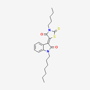 5-(1-Heptyl-2-oxoindolin-3-ylidene)-3-pentyl-2-thioxothiazolidin-4-one