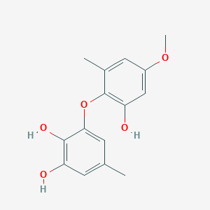 3-(2-Hydroxy-4-methoxy-6-methylphenoxy)-5-methylcatechol