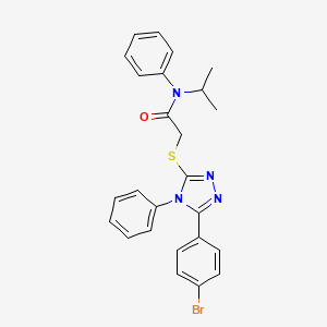 2-{[5-(4-bromophenyl)-4-phenyl-4H-1,2,4-triazol-3-yl]sulfanyl}-N-isopropyl-N-phenylacetamide