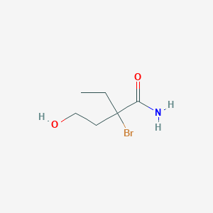 molecular formula C6H12BrNO2 B1204169 2-Bromo-2-ethyl-4-hydroxybutyramide CAS No. 69352-62-1