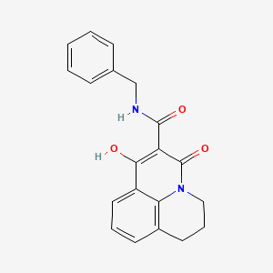 1-Hydroxy-3-oxo-6,7-dihydro-3H,5H-pyrido[3,2,1-ij]quinoline-2-carboxylic acid benzylamide