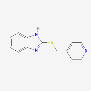 molecular formula C13H11N3S B1204172 2-((2-(4-Pyridyl)methyl)thio)benzimidazole CAS No. 23593-14-8