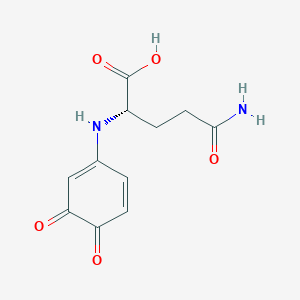molecular formula C11H12N2O5 B1204173 (2S)-5-amino-2-[(3,4-dioxocyclohexa-1,5-dien-1-yl)amino]-5-oxopentanoic acid CAS No. 30382-25-3