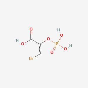 molecular formula C3H4BrO6P B1204175 3-Bromo-2-phosphonooxyprop-2-enoic acid 