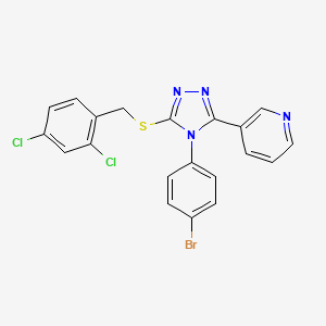 3-(4-(4-Bromophenyl)-5-((2,4-dichlorobenzyl)thio)-4H-1,2,4-triazol-3-yl)pyridine