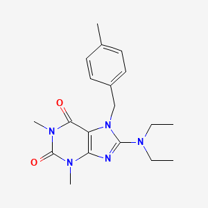 molecular formula C19H25N5O2 B12041807 8-(diethylamino)-1,3-dimethyl-7-(4-methylbenzyl)-3,7-dihydro-1H-purine-2,6-dione CAS No. 332904-75-3