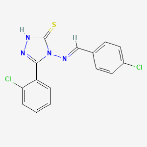 4-((4-Chlorobenzylidene)amino)-5-(2-chlorophenyl)-4H-1,2,4-triazole-3-thiol