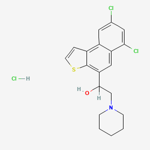 molecular formula C19H20Cl3NOS B1204185 alpha-(6,8-Dichloronaphtho(2,1-b)thien-4-yl)-1-piperidineethanol CAS No. 37094-64-7