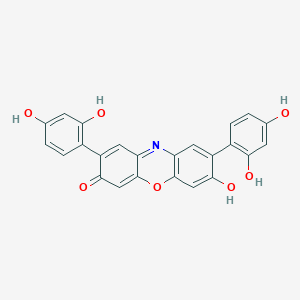 2,8-Bis(2,4-dihydroxyphenyl)-7-hydroxyphenoxazin-3-one