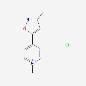 molecular formula C10H11ClN2O B1204191 1-Methyl-4-(3-methyl-5-isoxazolyl)pyridinium chloride CAS No. 18704-49-9