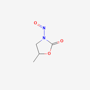 molecular formula C4H6N2O3 B1204194 Nitroso-5-methyloxazolidone CAS No. 79624-33-2