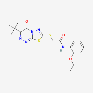 2-[(3-tert-butyl-4-oxo-4H-[1,3,4]thiadiazolo[2,3-c][1,2,4]triazin-7-yl)sulfanyl]-N-(2-ethoxyphenyl)acetamide