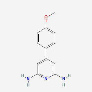 molecular formula C12H13N3O B12041986 4-(4-Methoxyphenyl)pyridine-2,6-diamine 