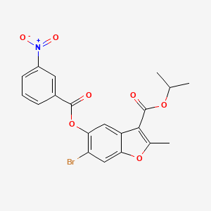 Isopropyl 6-bromo-2-methyl-5-[(3-nitrobenzoyl)oxy]-1-benzofuran-3-carboxylate