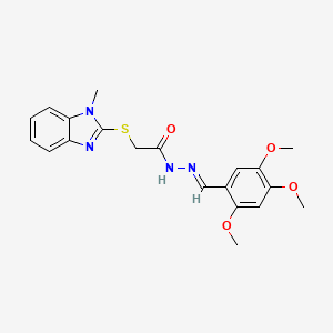 2-[(1-methyl-1H-benzimidazol-2-yl)sulfanyl]-N'-[(E)-(2,4,5-trimethoxyphenyl)methylidene]acetohydrazide