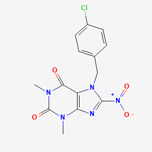 7-(4-Chlorobenzyl)-1,3-dimethyl-8-nitro-3,7-dihydro-1H-purine-2,6-dione