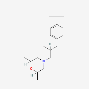 molecular formula C20H33NO B1204211 4-[3-(4-tert-Butylphenyl)-2-methylpropyl]-2,6-dimethylmorpholine CAS No. 76492-92-7