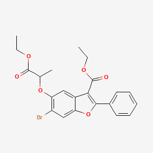 Ethyl 6-bromo-5-[(1-ethoxy-1-oxopropan-2-yl)oxy]-2-phenyl-1-benzofuran-3-carboxylate