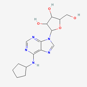 molecular formula C15H21N5O4 B1204219 2-[6-(环戊基氨基)-9-嘌呤基]-5-(羟甲基)氧杂环丁烷-3,4-二醇 