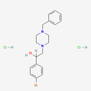 molecular formula C19H25BrCl2N2O B12042207 2-(4-Benzylpiperazine-1-yl)-1-(4-bromophenyl)ethanol dihydrochloride CAS No. 156809-94-8