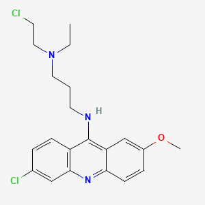 molecular formula C21H25Cl2N3O B1204222 Acridine mustard free base CAS No. 13015-79-7