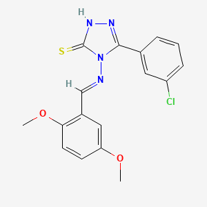 5-(3-Chlorophenyl)-4-((2,5-dimethoxybenzylidene)amino)-4H-1,2,4-triazole-3-thiol