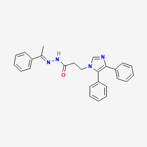 molecular formula C26H24N4O B12042266 3-(4,5-diphenyl-1H-imidazol-1-yl)-N'-[(E)-1-phenylethylidene]propanohydrazide 