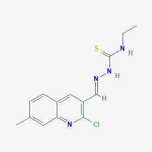 2-((2-Chloro-7-methylquinolin-3-yl)methylene)-N-ethylhydrazinecarbothioamide