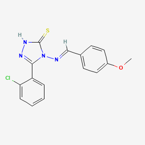 5-(2-Chlorophenyl)-4-((4-methoxybenzylidene)amino)-4H-1,2,4-triazole-3-thiol