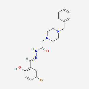 molecular formula C20H23BrN4O2 B12042441 2-(4-Benzyl-1-piperazinyl)-N'-(5-bromo-2-hydroxybenzylidene)acetohydrazide 