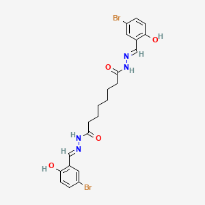 molecular formula C22H24Br2N4O4 B12042508 N'~1~,N'~8~-bis[(E)-(5-bromo-2-hydroxyphenyl)methylidene]octanedihydrazide 