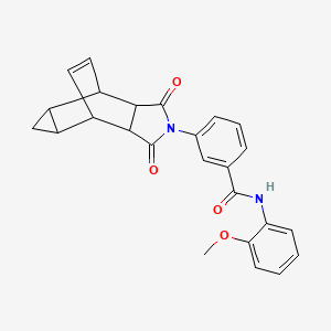 3-(1,3-dioxooctahydro-4,6-ethenocyclopropa[f]isoindol-2(1H)-yl)-N-(2-methoxyphenyl)benzamide