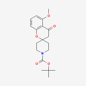 molecular formula C19H25NO5 B12042551 Tert-butyl5-methoxy-4-oxospiro[chroman-2,4'-piperidine]-1'-carboxylate CAS No. 1013333-59-9