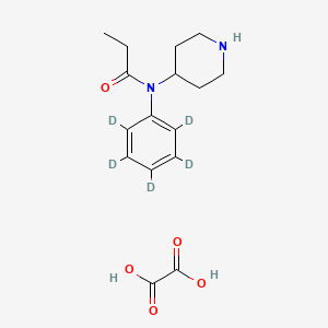 molecular formula C16H22N2O5 B12042559 Norfentanyl-D5 Oxalate; N-Pentadeuterophenyl-N-(piperidin-4-yl)propanamide Oxalate CAS No. 1435933-84-8